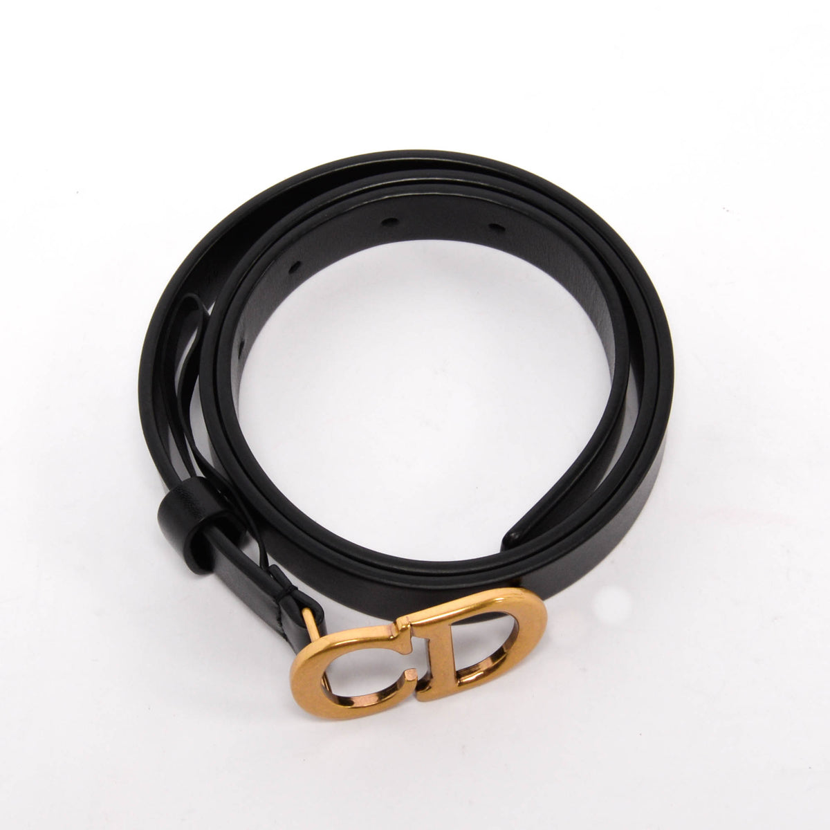 Dior Black Ultrasoft Calfskin Saddle Belt