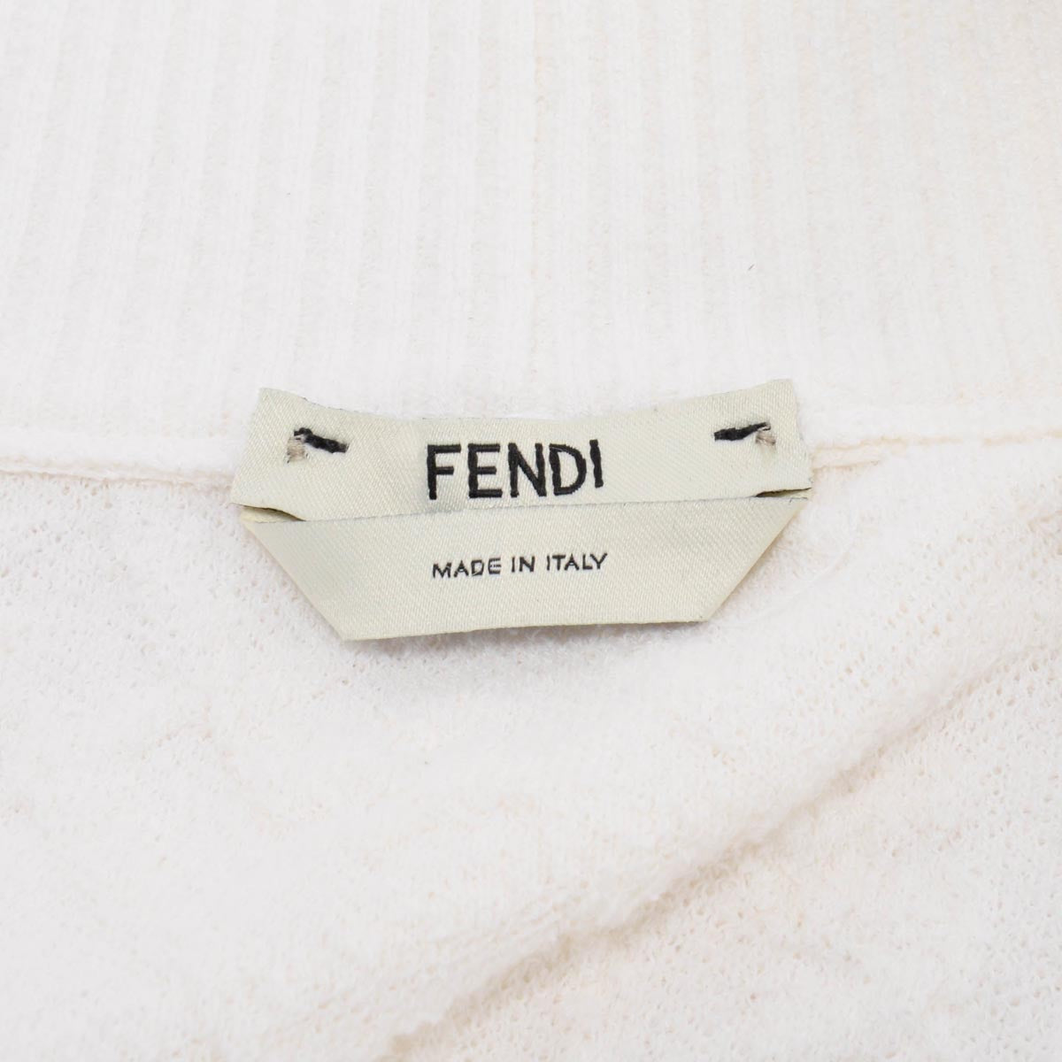 Fendi Off White FF Terry Cloth Detachable Sleeve Cardigan FR 50
