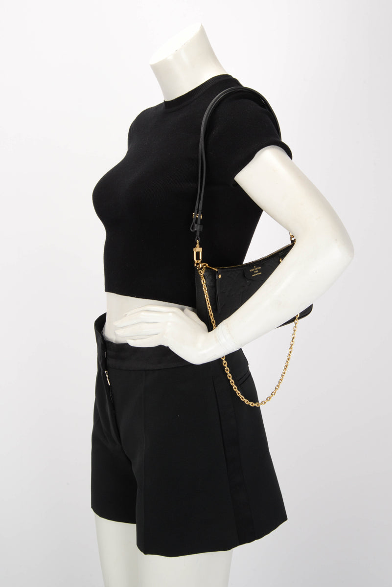 Louis Vuitton Black Monogram Empreinte Easy Pouch on Strap