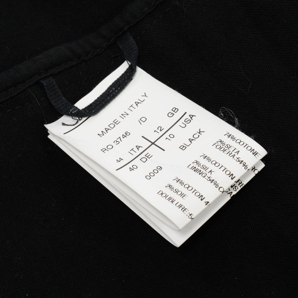Rick Owens Black Cotton & Leather Bell Sleeve Jacket IT 44