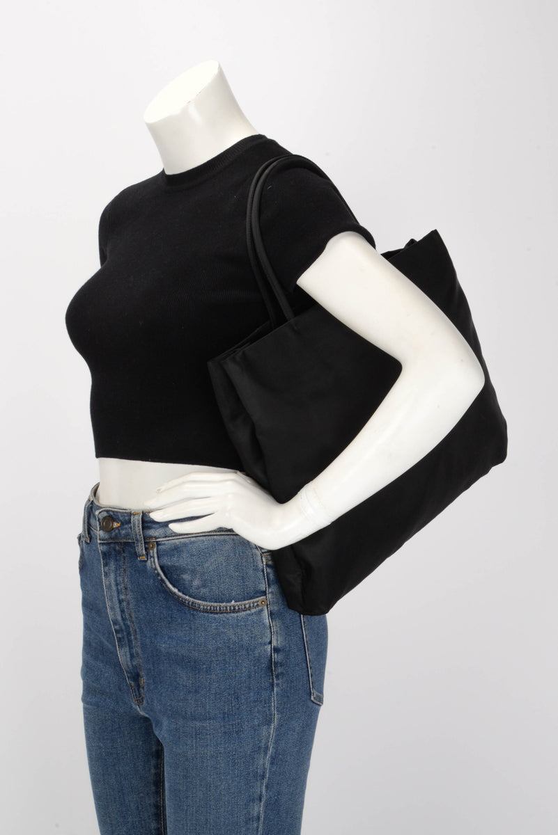 Prada Black Nylon City Tote