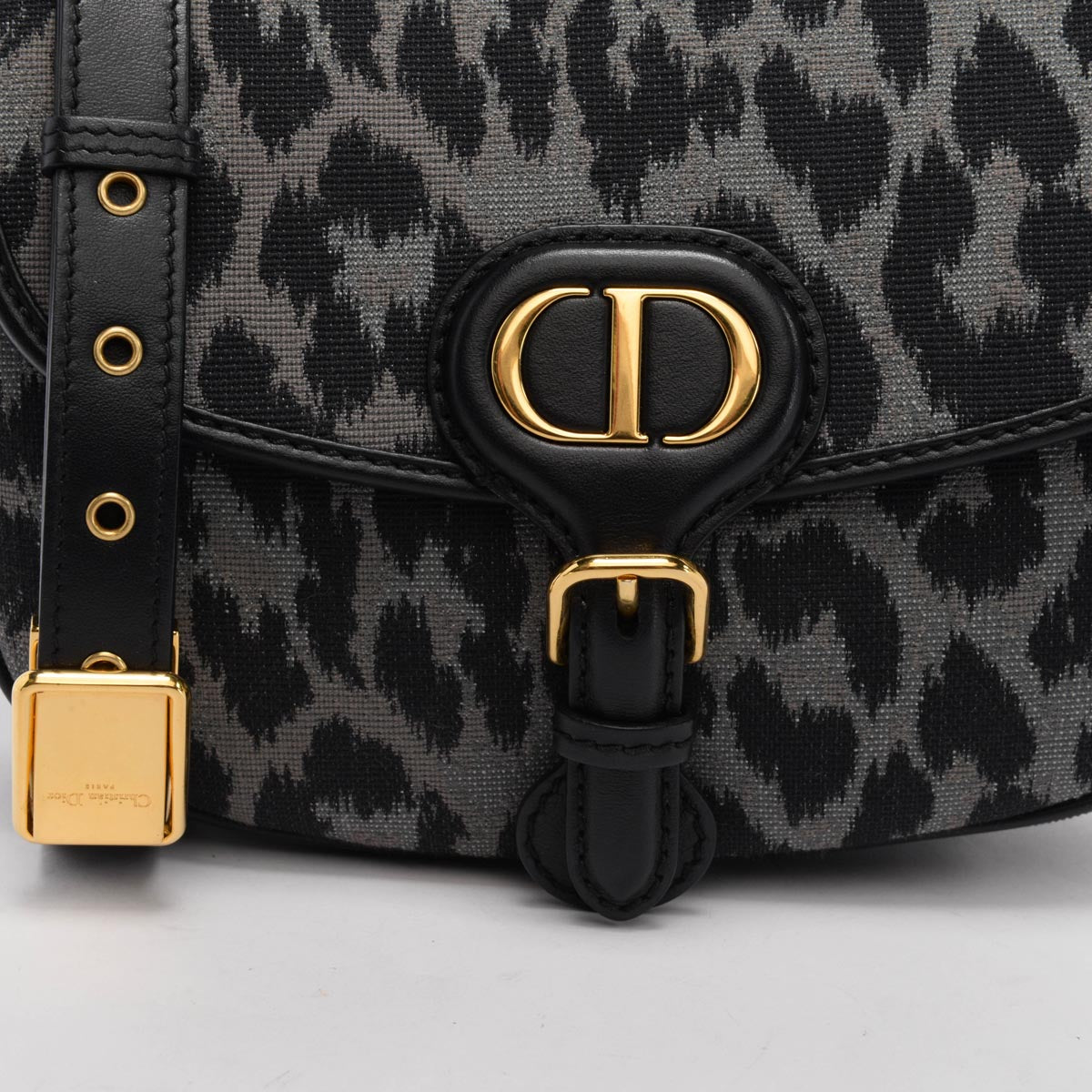 Dior Grey Mizza Canvas Medium Bobby Shoulder Bag