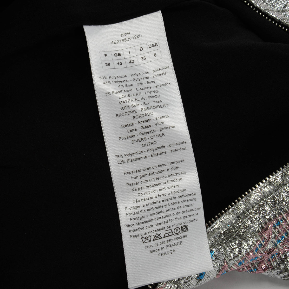 Dior Silver Floral Embroidered Bustier Badge Evening Dress FR 38