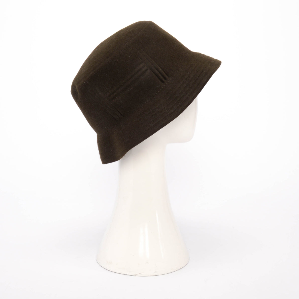 Hermes Khaki Rabbit Felt Dalton Bucket Hat