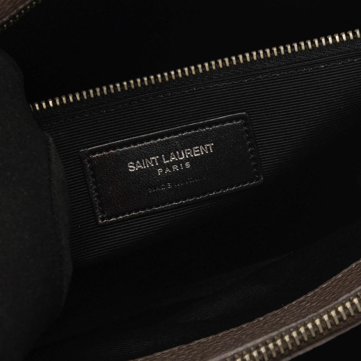 Saint Laurent Taupe Grained Calfskin Small Sac de Jour Tote