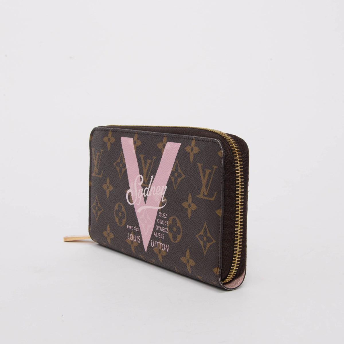 Louis Vuitton Rose Ballerine Monogram Sydney V Zippy Wallet