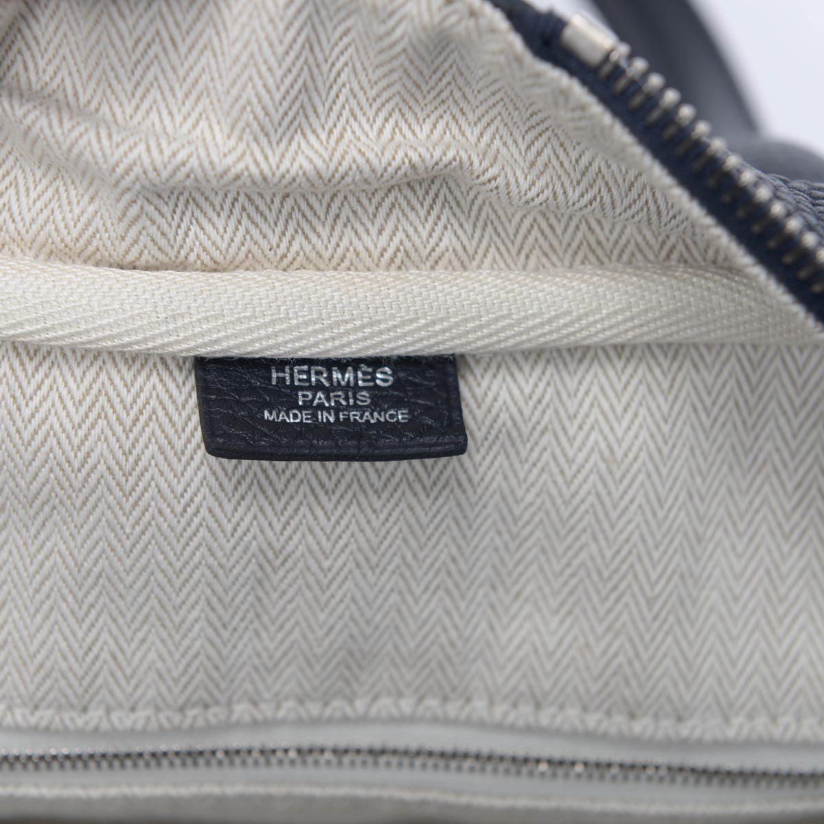 Hermes Dark Navy Clemence Leather Victoria II 35 Bag