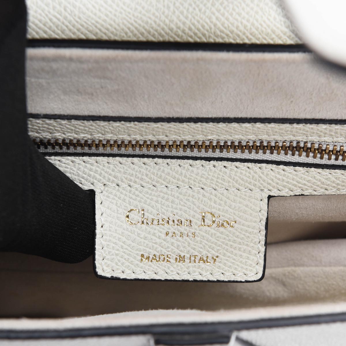 Dior Latte Grained Calfskin Saddle Bag