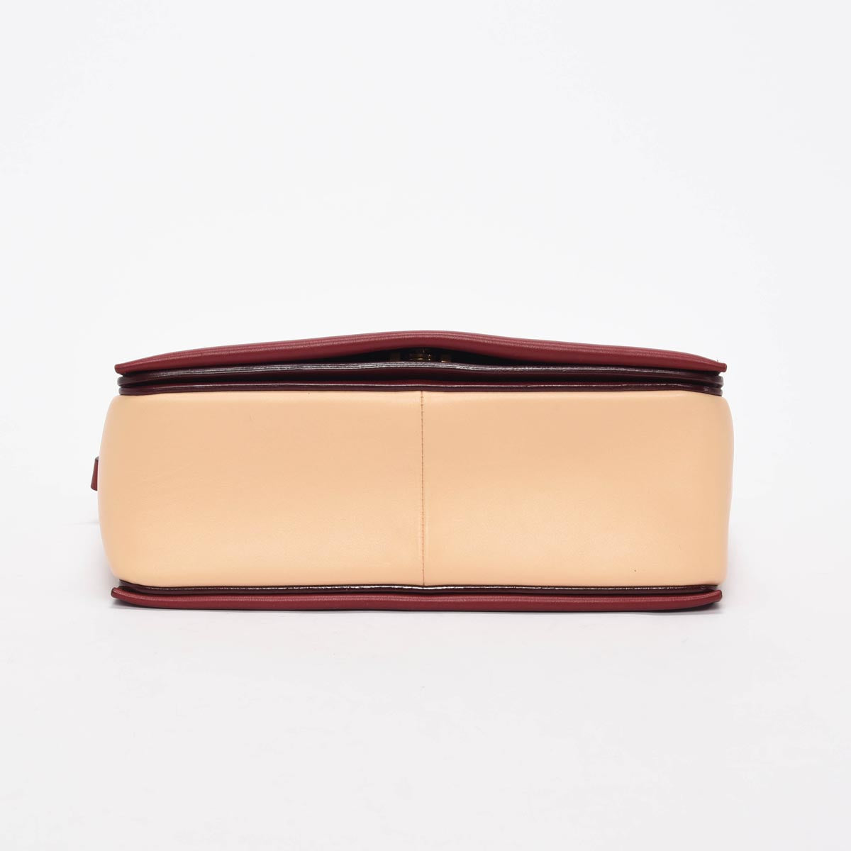 Celine Ruby & Nude Smooth Calfskin Medium Frame Bag