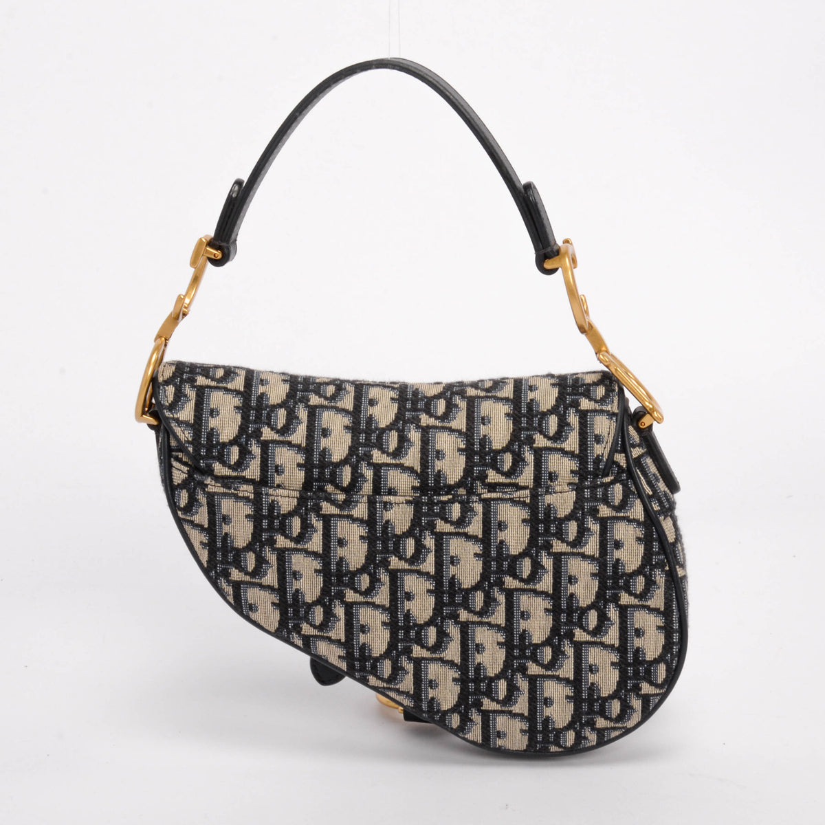 Dior Blue Oblique Canvas Mini Saddle Bag