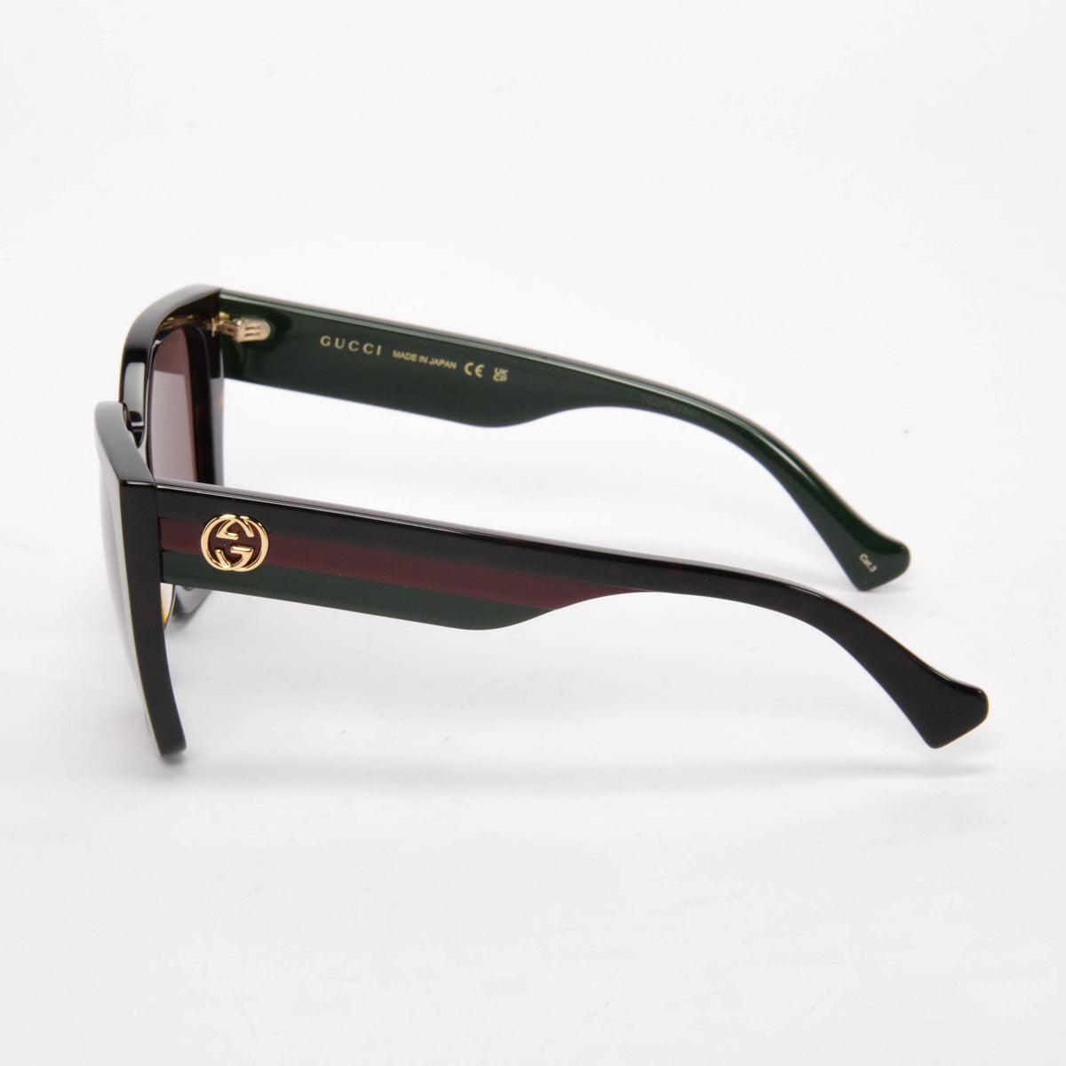 Gucci Tortoise GG Web Butterfly Sunglasses