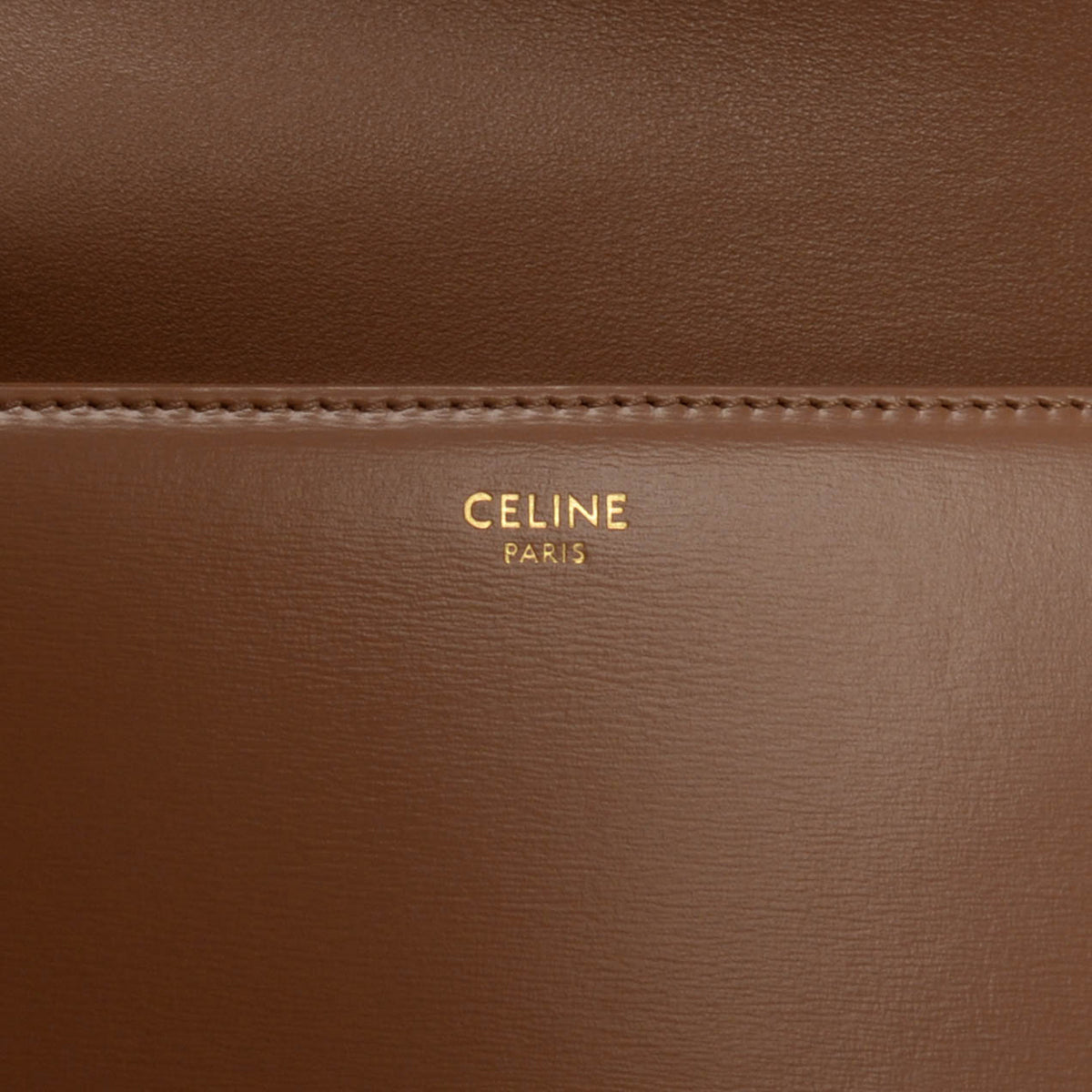 Celine Bronze Calfskin Teen Triomphe Bag