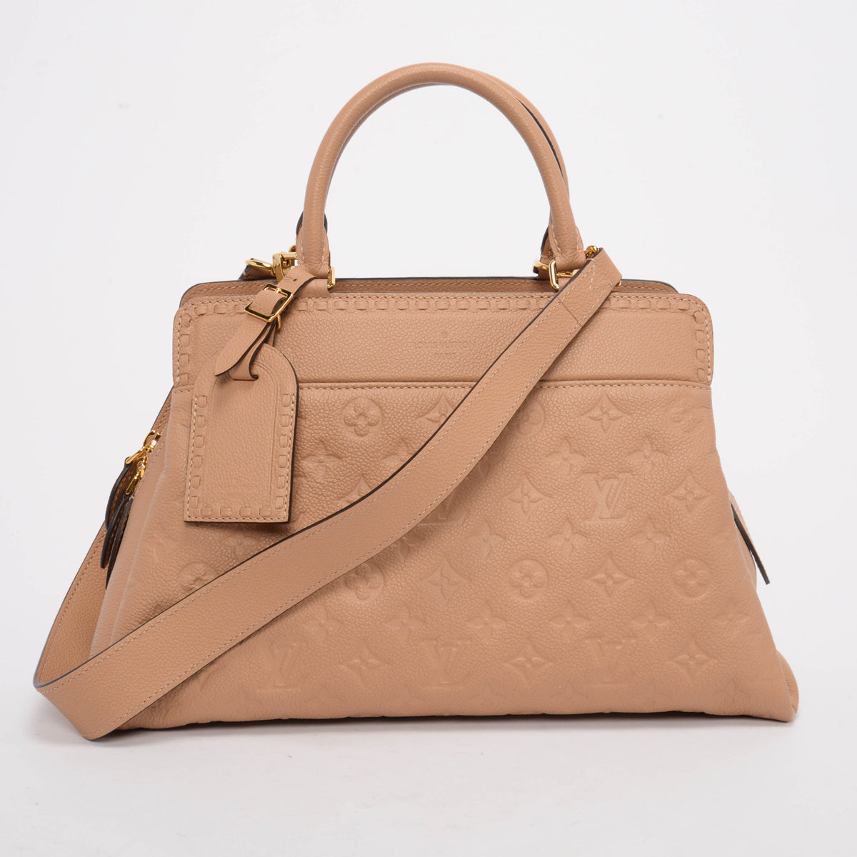 Louis Vuitton Dark Beige Monogram Empreinte Vosges MM Bag