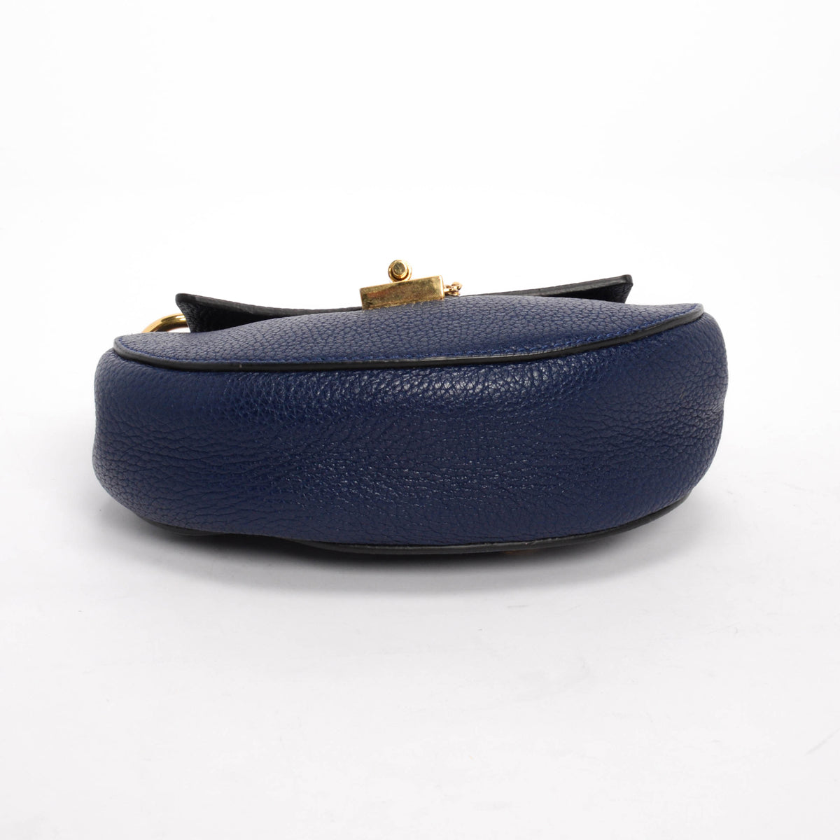 Chloe Royal Blue Grained Calfskin Small Drew Bag