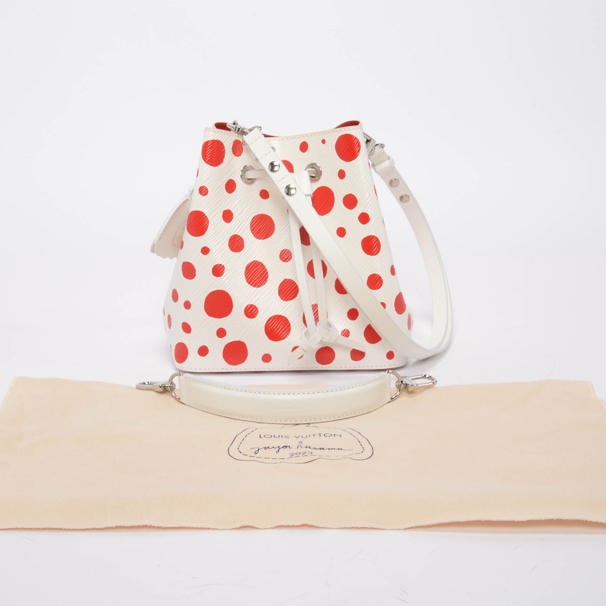 Louis Vuitton x Yayoi Kusama White & Red Epi Neonoe BB