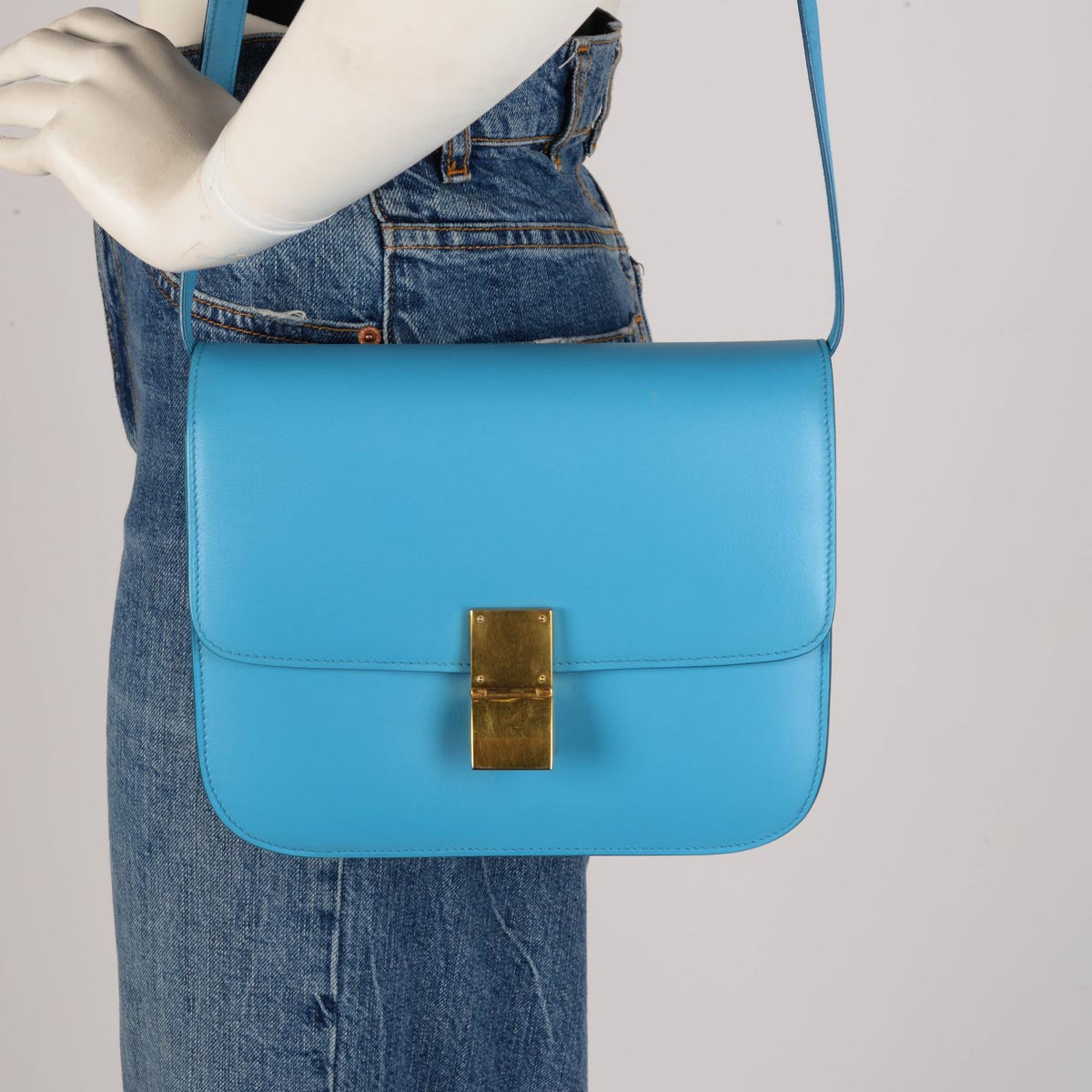 Celine Aqua Box Calf Classic Box Bag