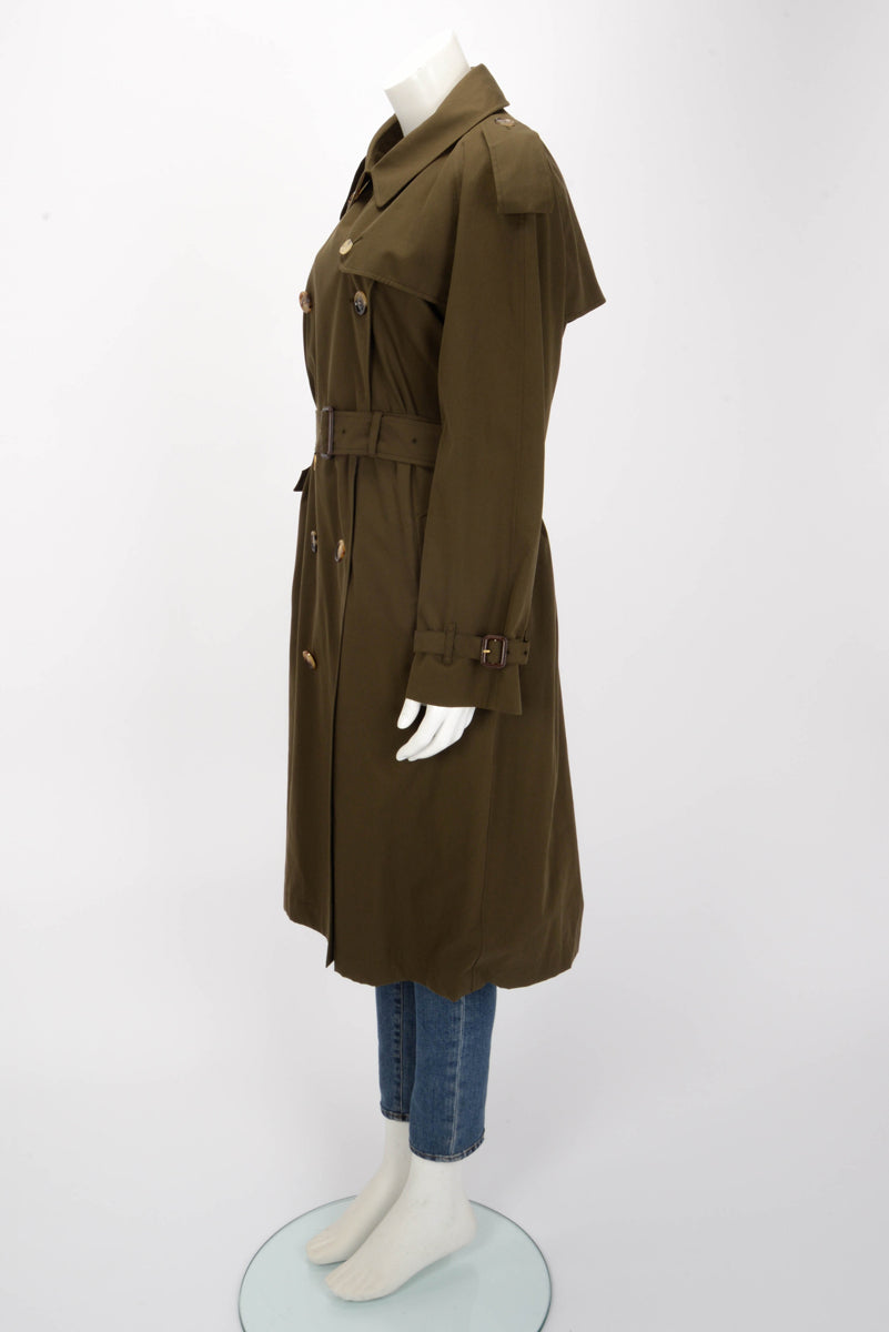 Burberry Khaki The Westminster Medium Trench Coat UK 14