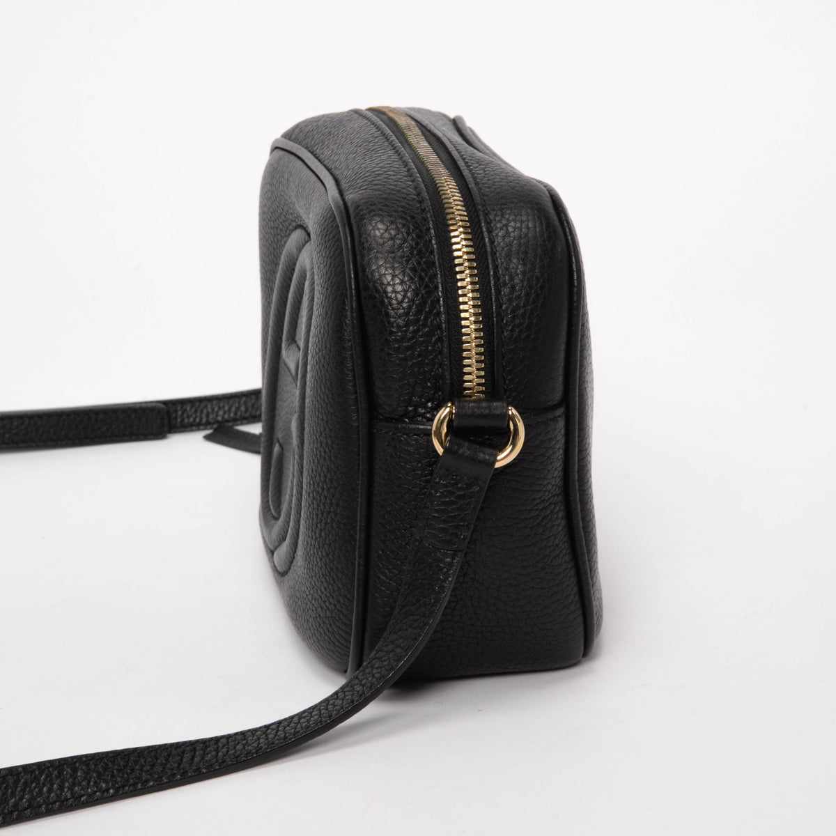 Gucci Black Grained Calfskin Soho Disco Bag