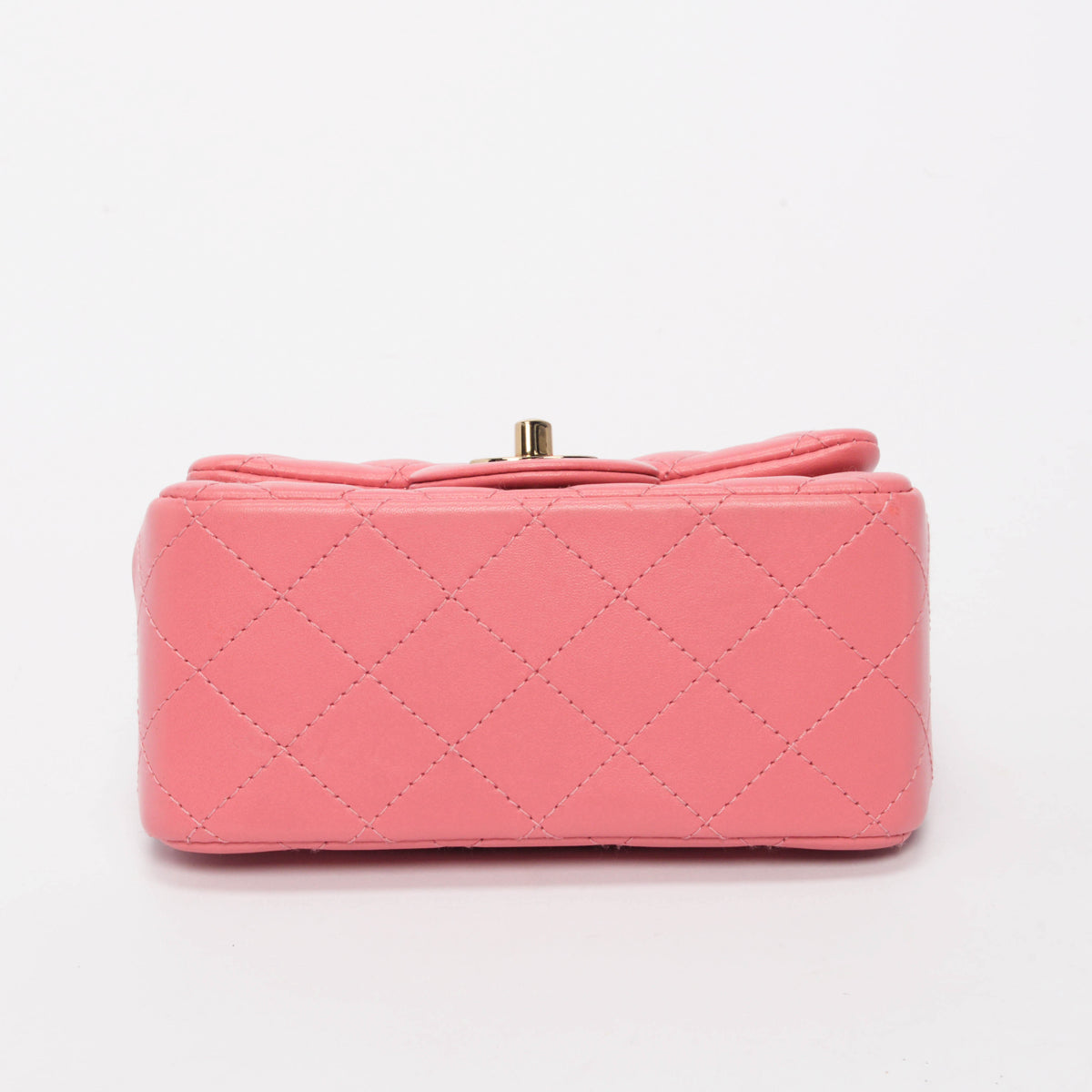 Chanel Pink Quilted Lambskin Mini Square Classic Flap Bag