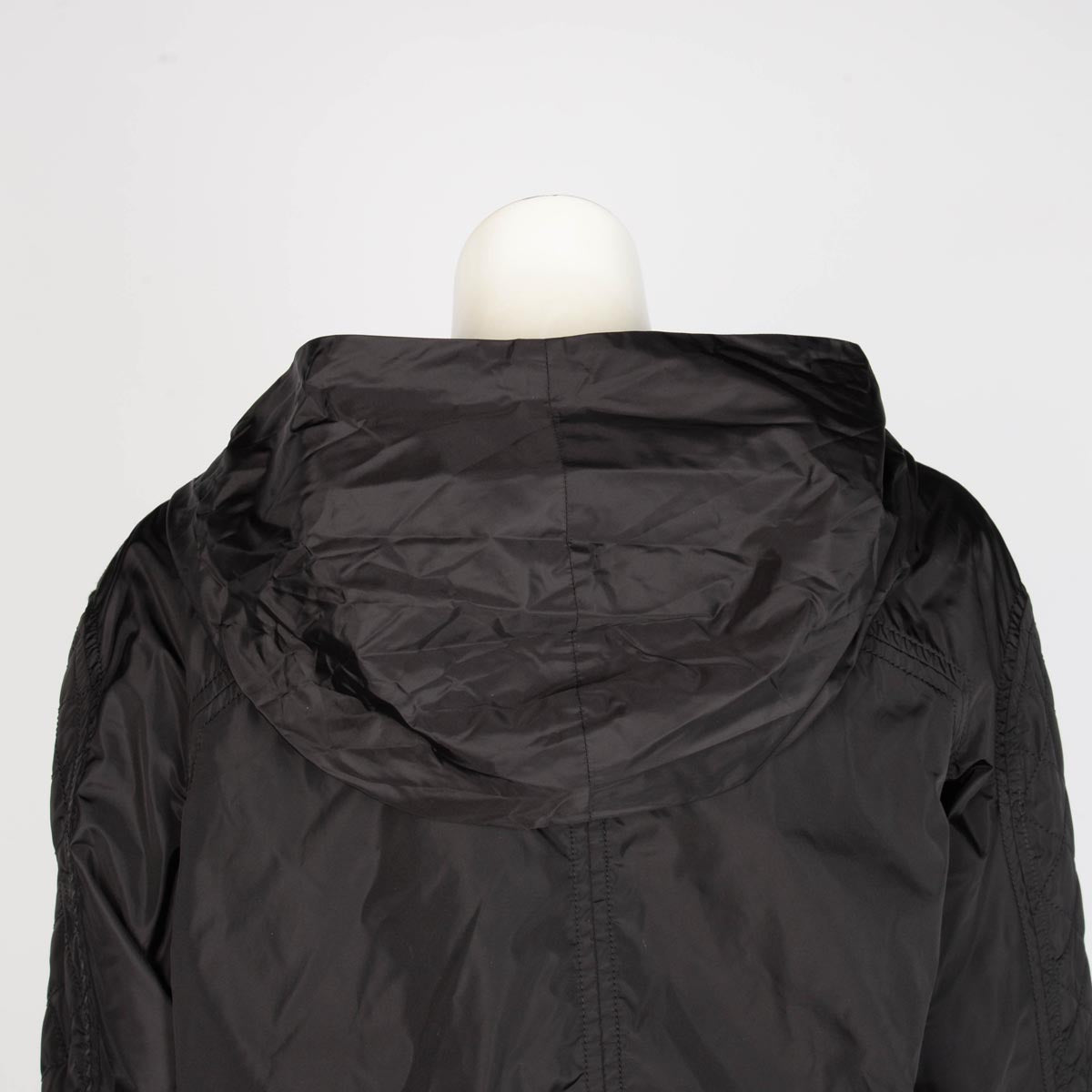 Chanel Black Quilted Nylon Bomber Jacket FR 42