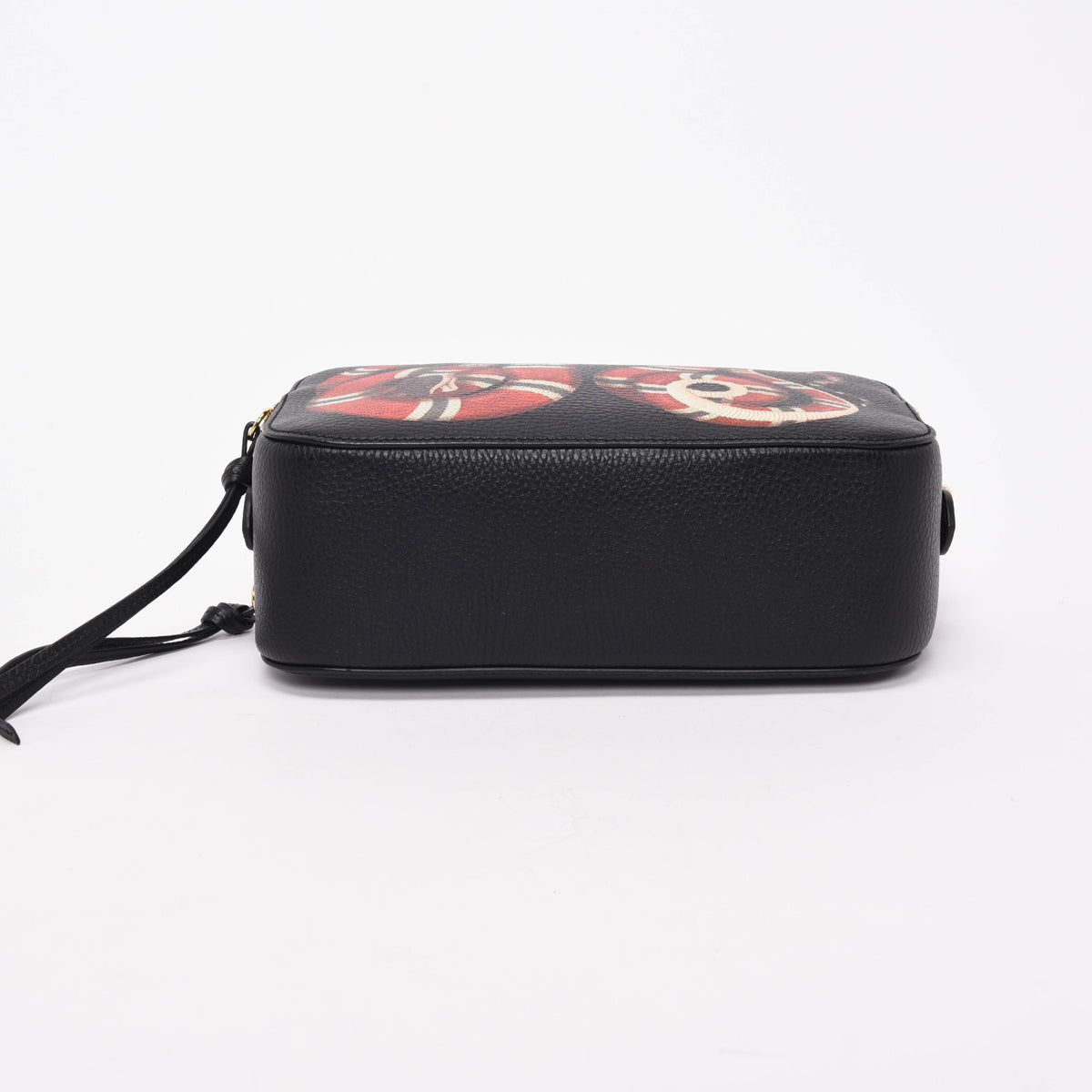 Gucci Black Grained Calfskin Sylvie Web Kingsnake Camera Bag