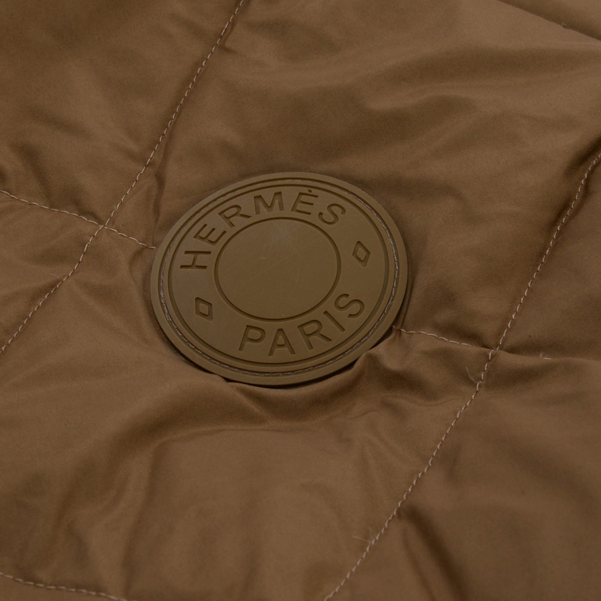 Hermes Khaki La Promenade du Matin Reversible Puffer Vest FR 40