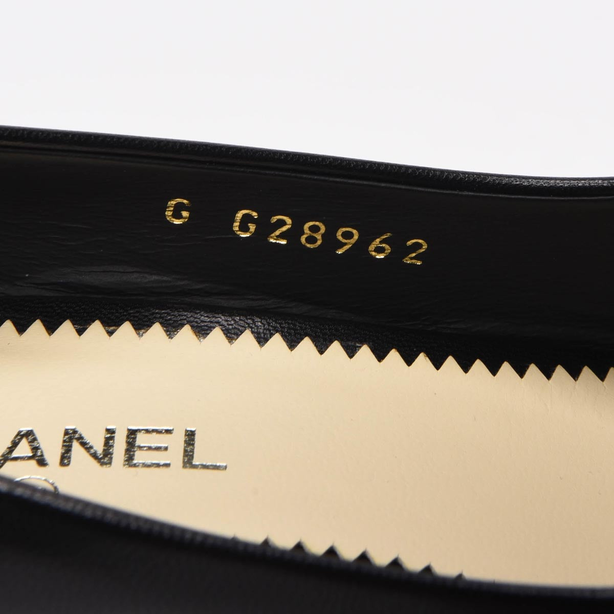Chanel Black Lambskin Pearl Detail Peep Toe Pumps 37.5