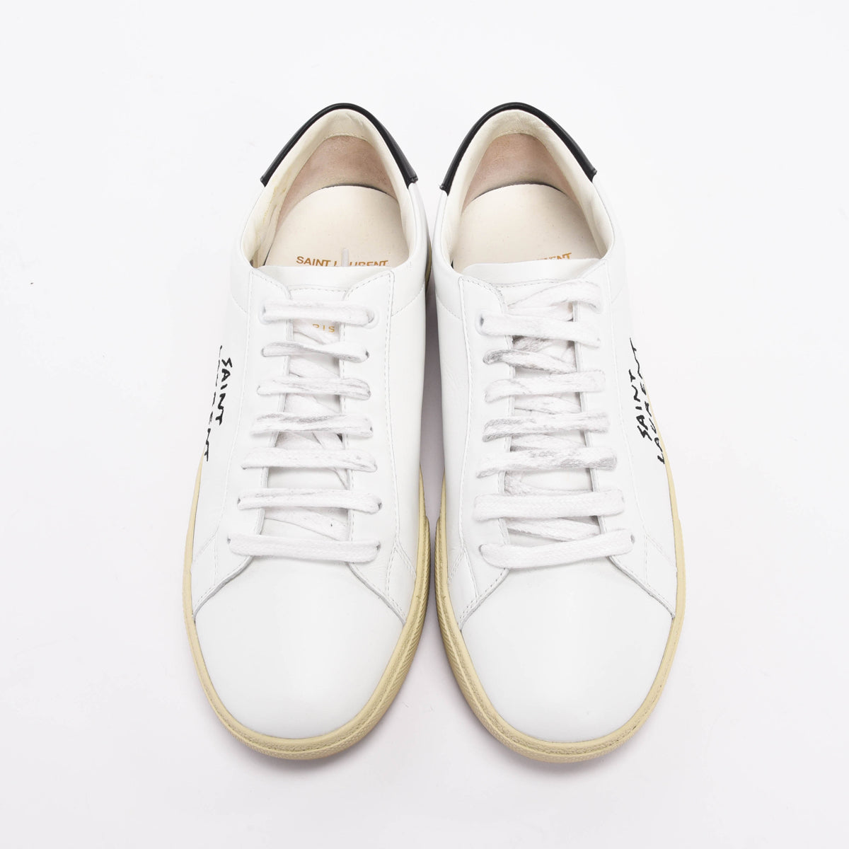 Saint Laurent White Leather Andy Sneakers 38.5