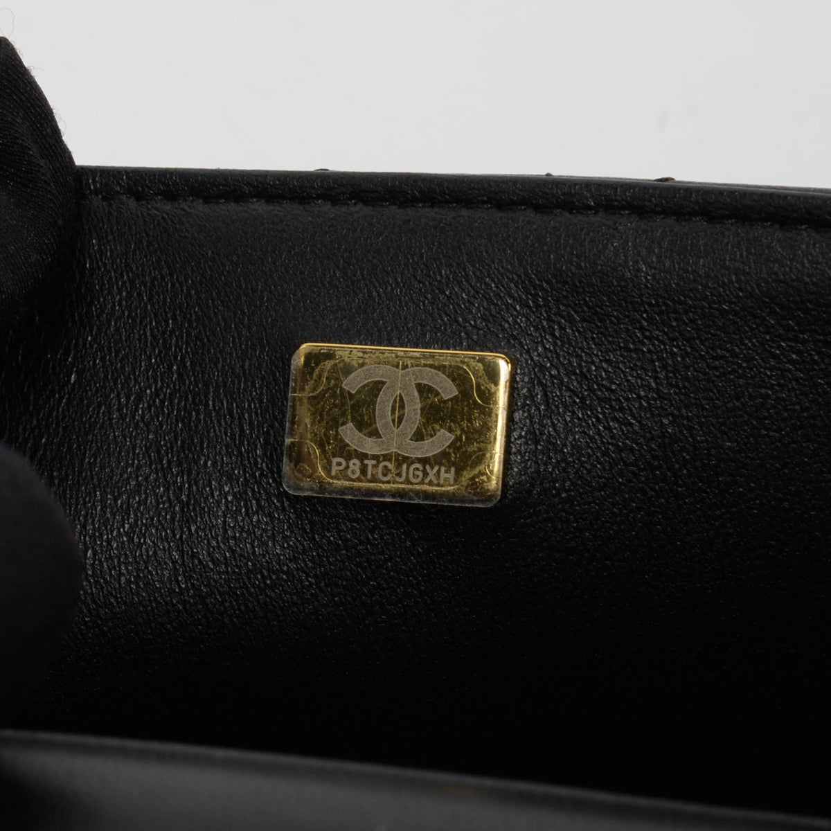 Chanel Black Lambskin Mini Top Handle Rectangular Flap Bag