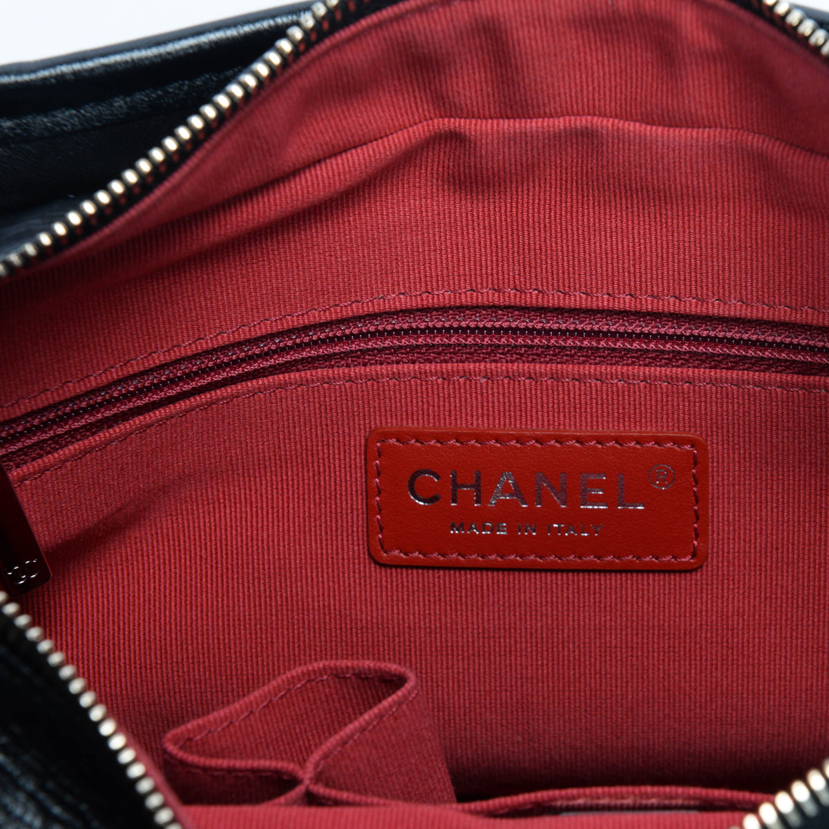 Chanel Black Aged Calfskin Medium Gabrielle Hobo Bag