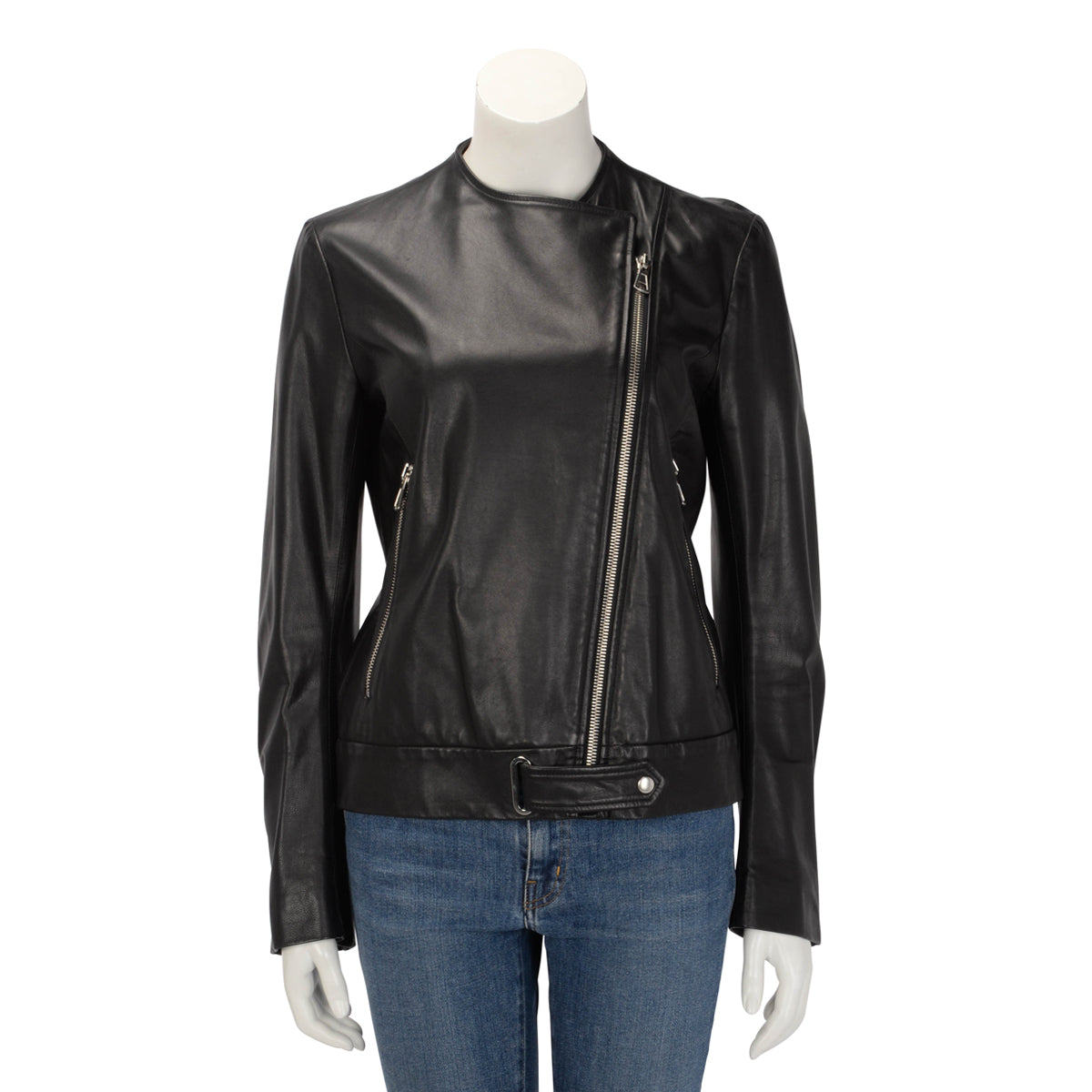 Maison Margiela Black Leather Biker Jacket IT 42
