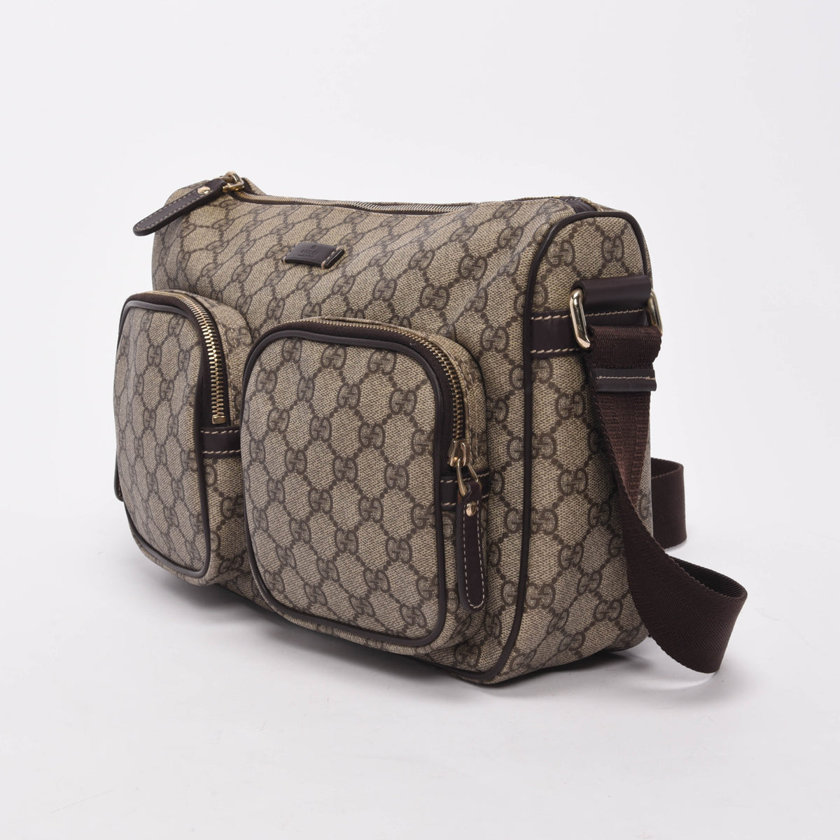 Gucci GG Plus Monogram Front Pocket Messenger Bag