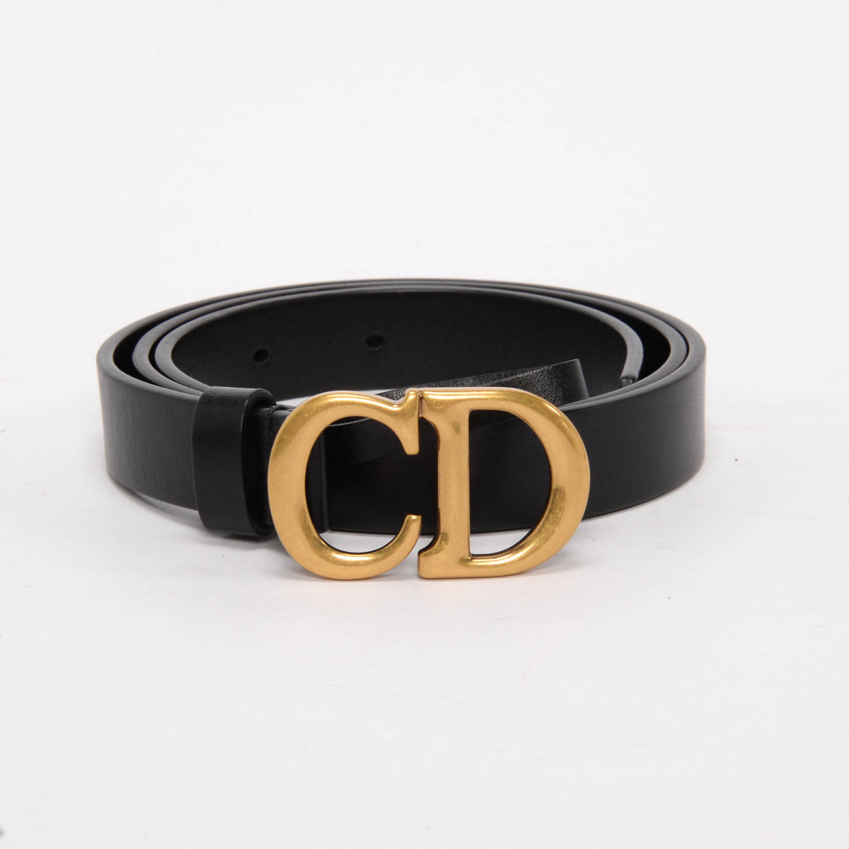 Dior Black Ultrasoft Calfskin Saddle Belt