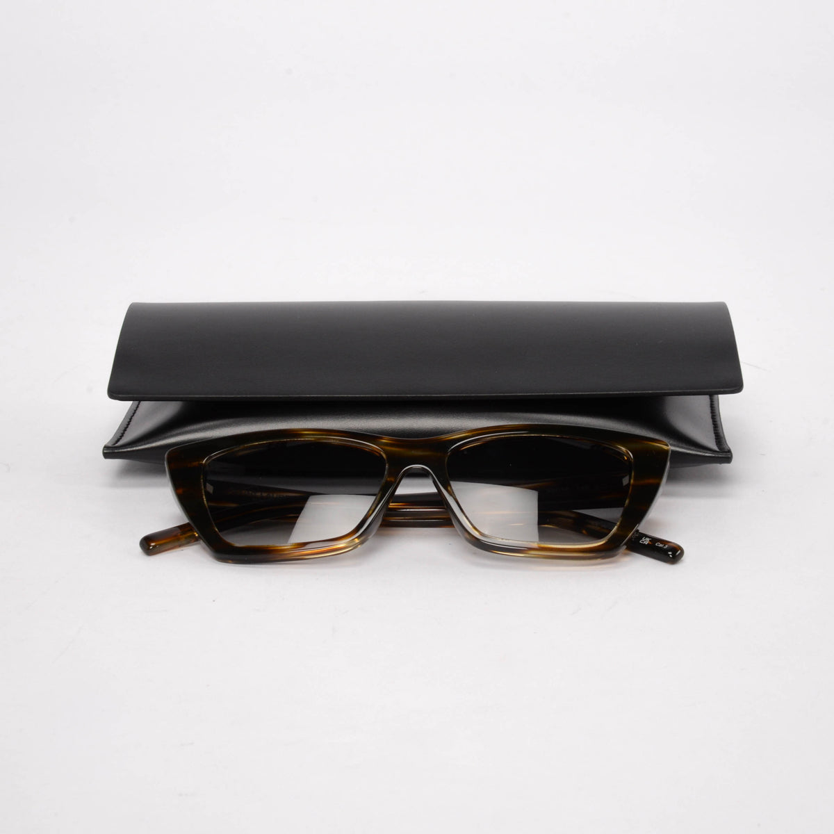 Saint Laurent Havana Cat Eye Sunglasses
