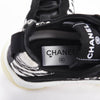 Chanel White & Black Nylon Graffiti CC Sneakers 35 - Blue Spinach