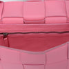 Bottega Veneta Pink Lambskin Cassette Shoulder Bag - Blue Spinach