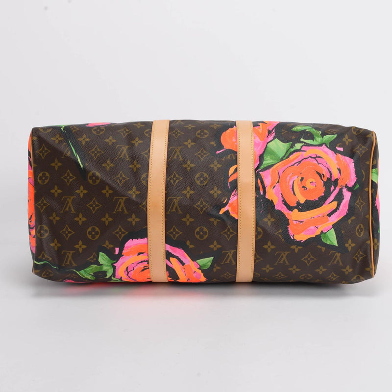 Louis Vuitton x Stephen Sprouse Monogram Roses Keepall 50 - Blue Spinach