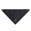 Chanel Black Quilted Lambskin CC Brooch Bandana Scarf - Blue Spinach