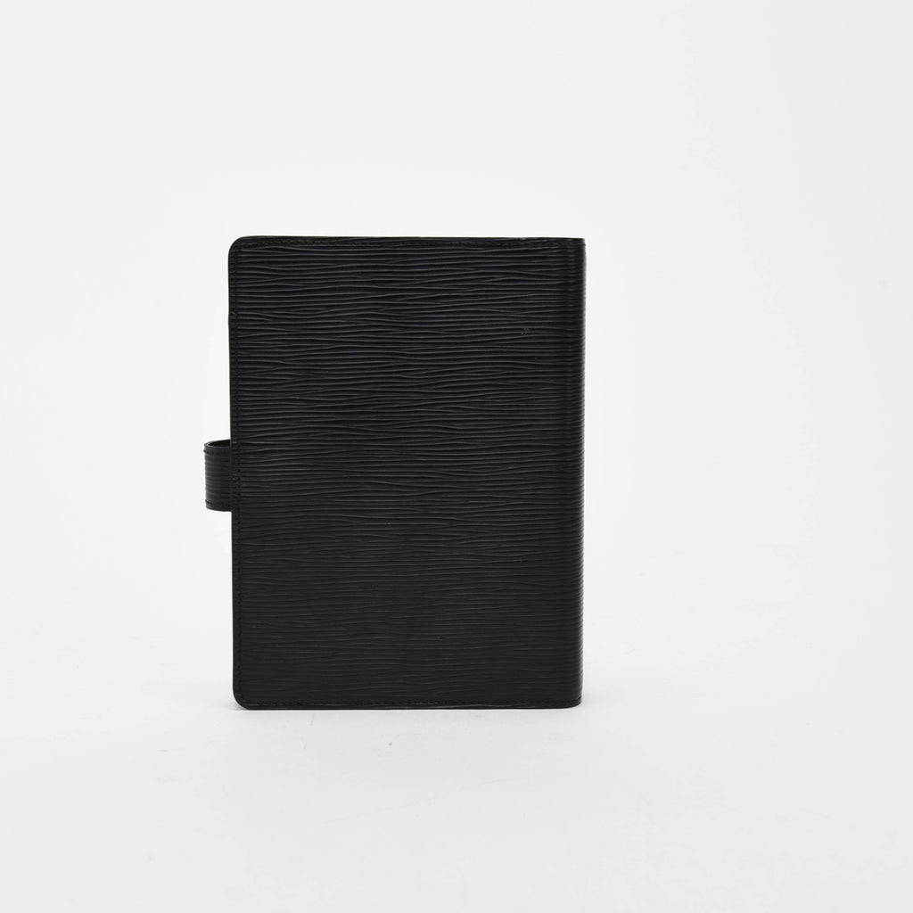 Louis Vuitton Black Epi Leather Medium Ring Agenda Cove