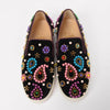 Christian Louboutin Black Suede Studded Boat Candy Sneakers 35.5 - Blue Spinach