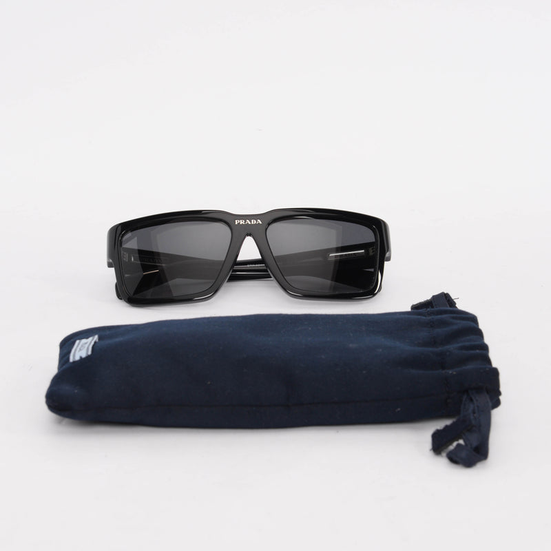 Prada Black Square Sunglasses - Blue Spinach