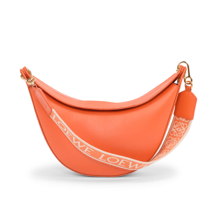 Loewe Orange Satin Calfskin Small Luna Bag + Strap