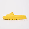 Prada Yellow Rubber Triangle Logo Sandals 43 - Blue Spinach