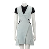 Dior White & Green Sleeveless V-Neck Dress FR 34 - Blue Spinach