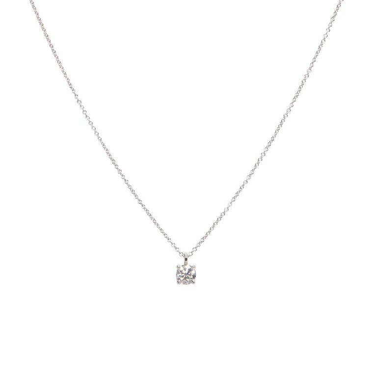 Tiffany & Co Platinum & Diamond Pendant Necklace