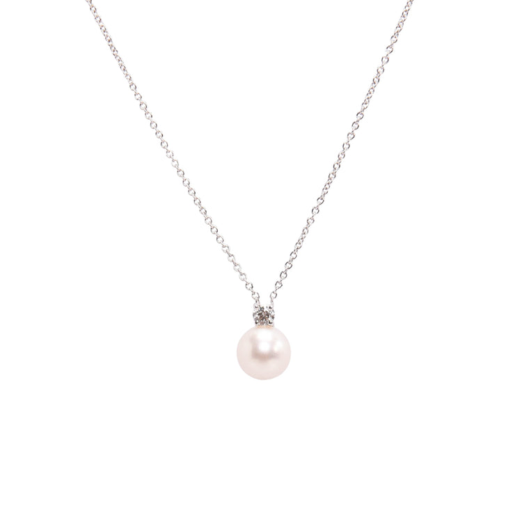 Tiffany & Co 18k White Gold Signature Pearls Pendant