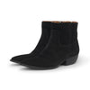 Saint Laurent Black Suede Theo Raw Edge Boots 43 - Blue Spinach
