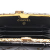 Chanel Black Glazed Goatskin Mini Box with Chain - Blue Spinach