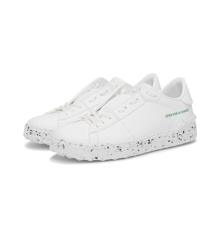 Valentino White Open For Change Sneakers 38