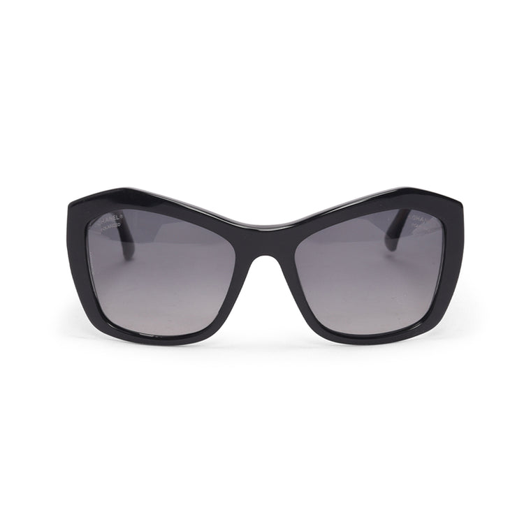 Chanel Black Lace Detail Sunglasses